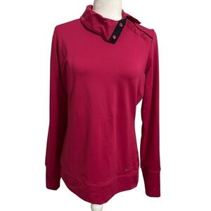 Nike Golf Performance Crimson Pullover with Button Detail Thumbhole Size Large